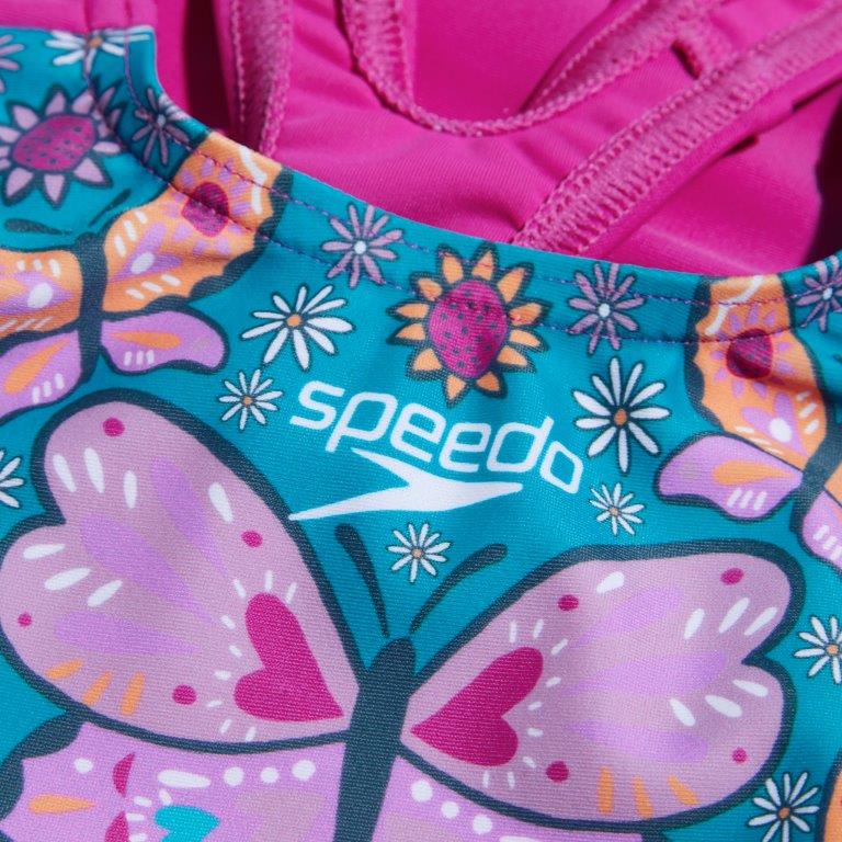 Toddler Girls Digi Placement Swimsuit Very Fushcia