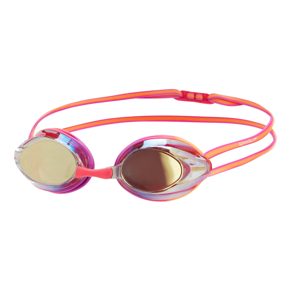 speedo opal mirror goggles Junior Opal Mirror Goggles Orchid/Papaya/Red – SQ Swim Shop