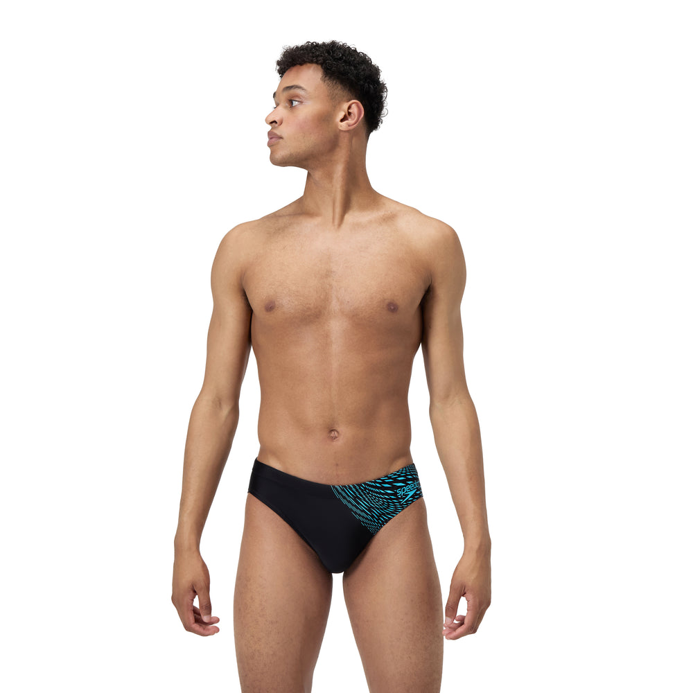 Mens Medley Logo 7cm Brief Black/Blue