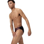 Mens Medley Logo 7cm Brief Black/Coral