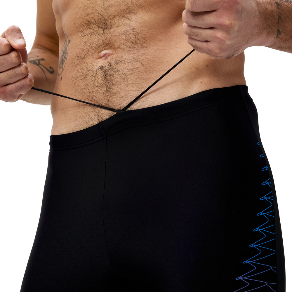 Mens Medley Logo Jammer Black/Neon Coral