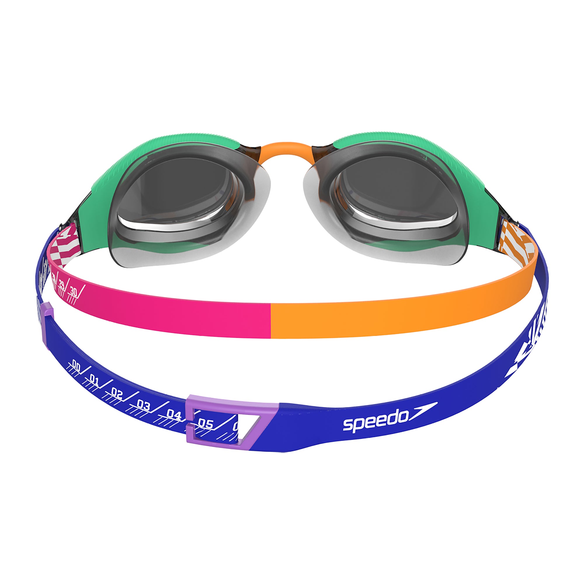 Fastskin Hyper Elite Mirror Goggles Green/Orange/Cobalt – SQ Swim Shop