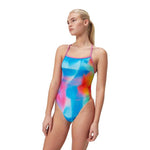 Womens Allover V-Back Pink/Lemon/Blue