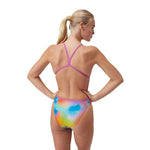 Womens Allover V-Back Pink/Lemon/Blue