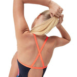 Womens Allover Fixed X-Back Navy/Red/Blue