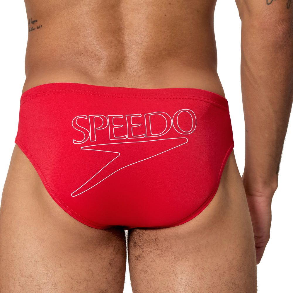 Mens Classic Logo 7cm Brief High Risk Red