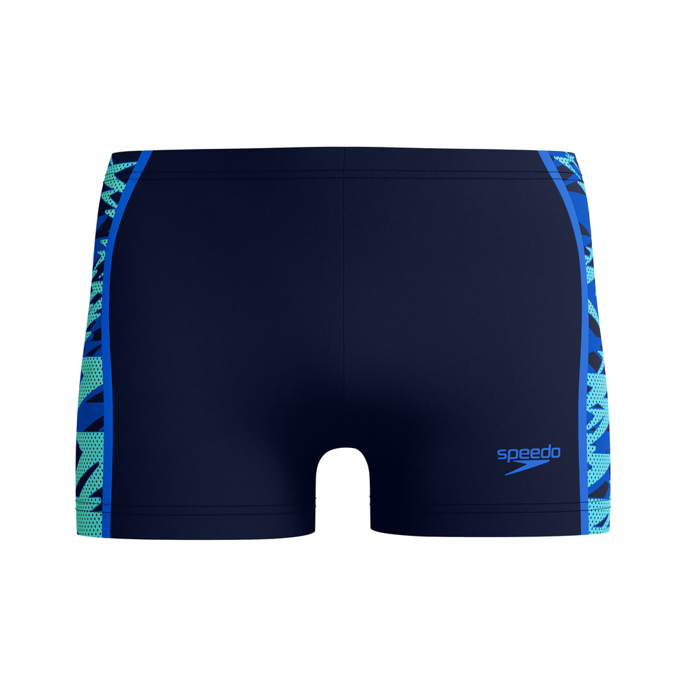 Mens Print Spliced Aquashort Peacoat/Sapphire