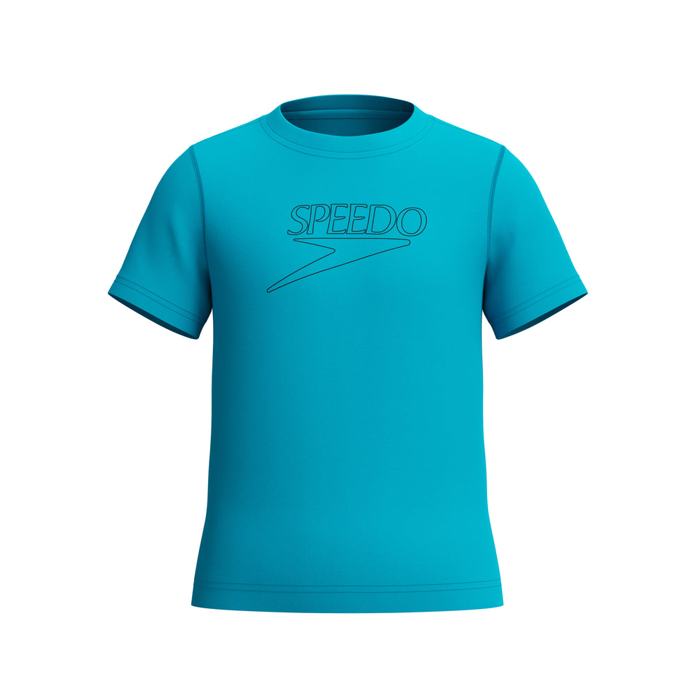 Boys Short Sleeve Classic Logo Sun Top Blue