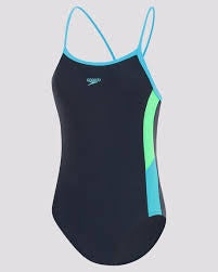Girls Dive Thinstrap Muscleback Navy/Blue