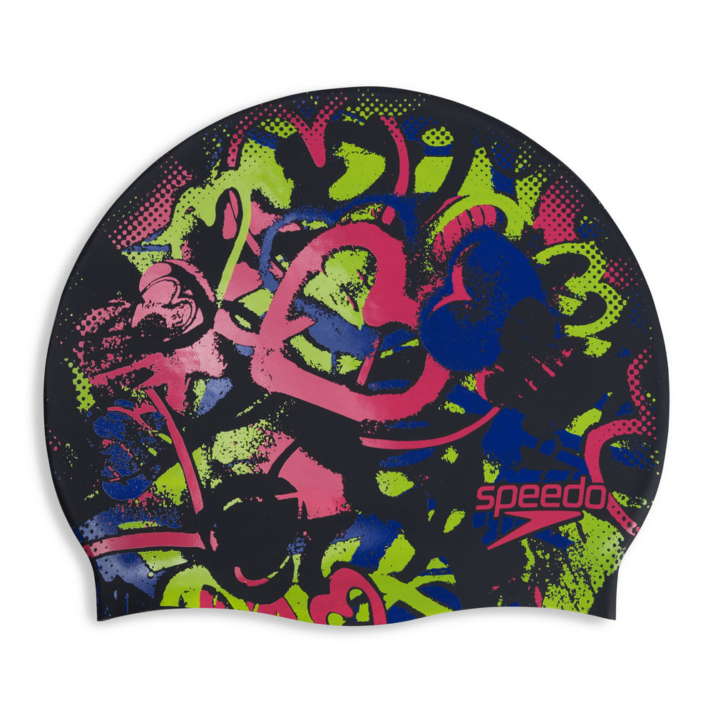 Printed Silicone Cap Black/Flare Pink