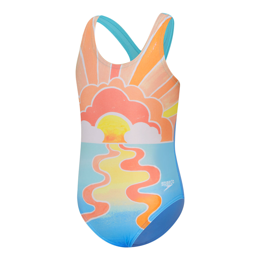 Toddler Girls Racer Back One Piece Here Comes The Sun